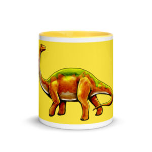 Brontosaur Mug with Color Inside